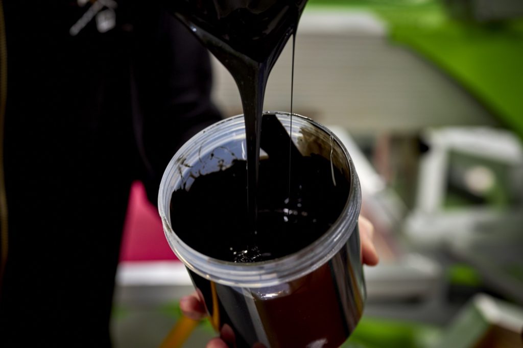 Mixing Black ink with Chino