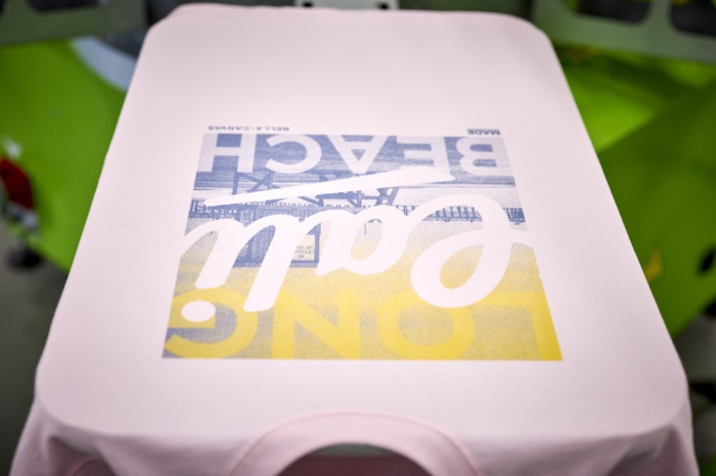 Gold and Grey print on shirt